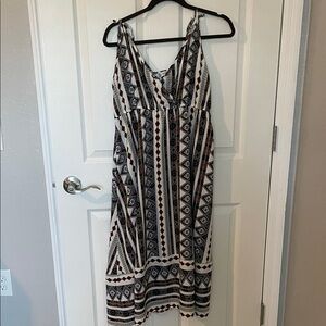 Cupshe Black and White Geometric Dress